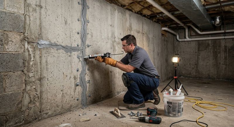 Basement Crack Repair in Fayetteville, TN