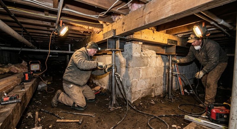 Basement Foundation Repair in Marshall County, TN