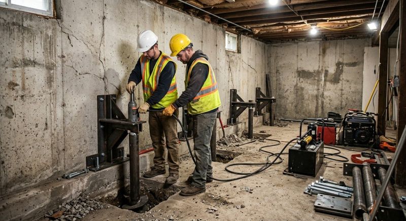 Basement Stabilization in Fayetteville, TN