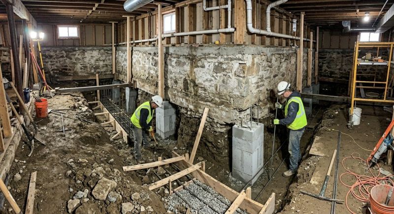 Basement Underpinning in Fayetteville, TN