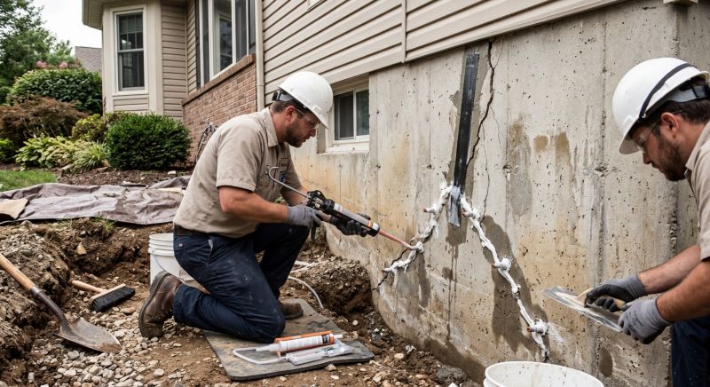 Foundation Crack Sealing in Fayetteville, TN