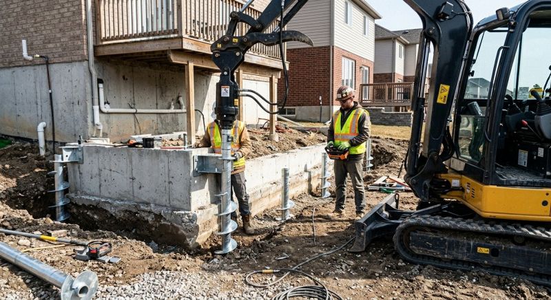 Helical Piers Installation in Fayetteville, TN