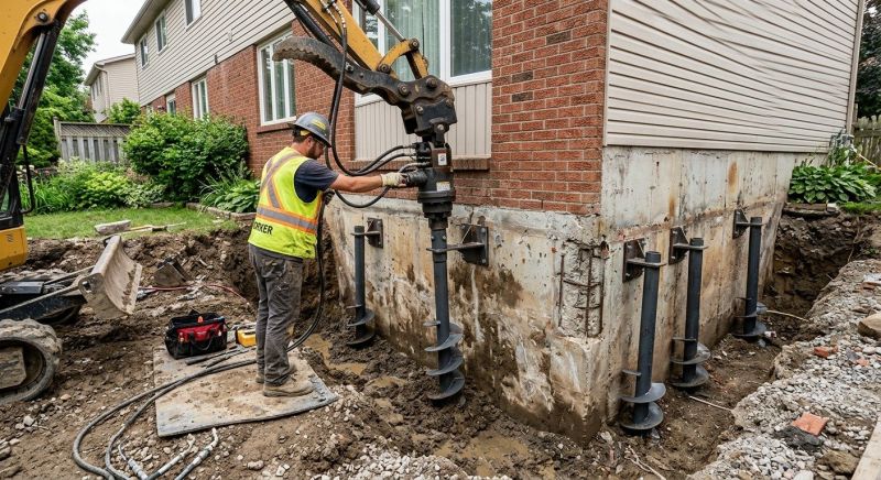 Helical Piers Installation in Fayetteville, TN