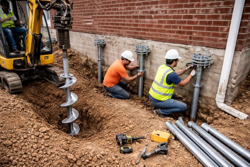 Helical Piers Installation in Fayetteville, TN