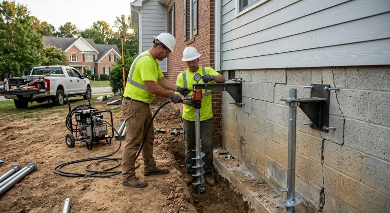 Helical Piers Installation in Fayetteville, TN