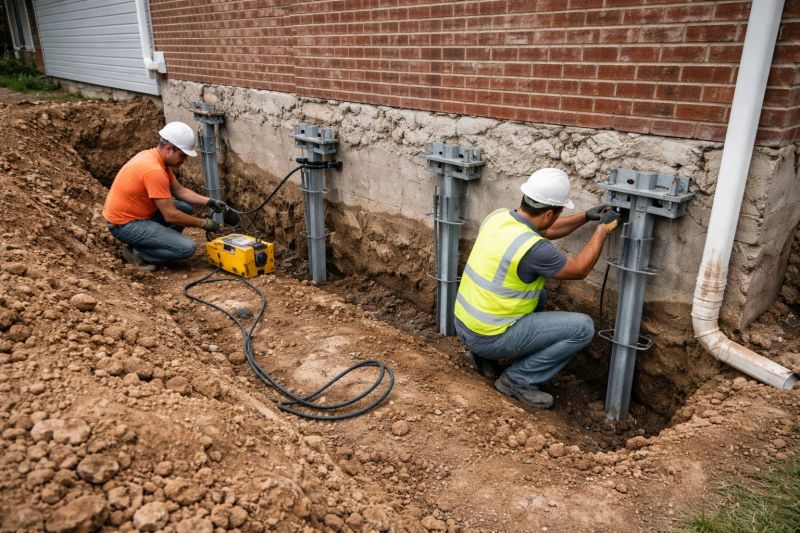 Helical Piers Installation in Fayetteville, TN