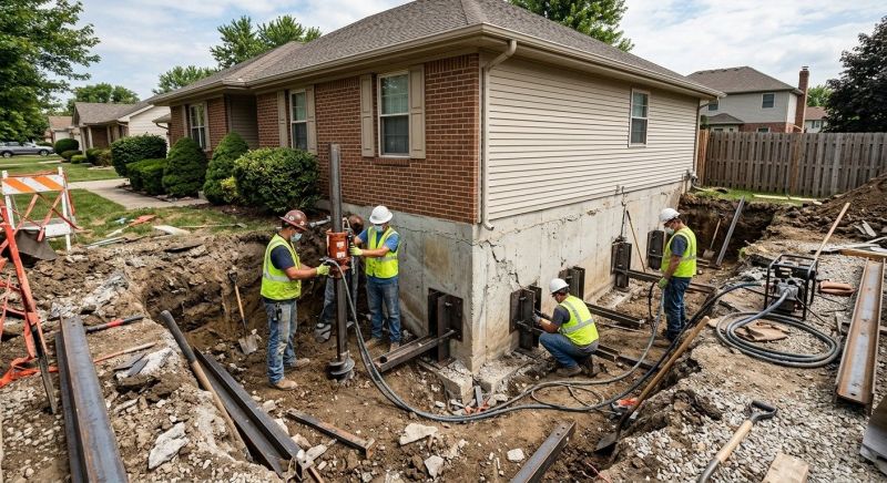 House Foundation Repair in Marshall County, TN