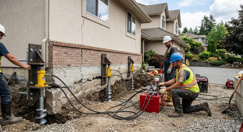 Sinking Foundation Lifting in Fayetteville, TN