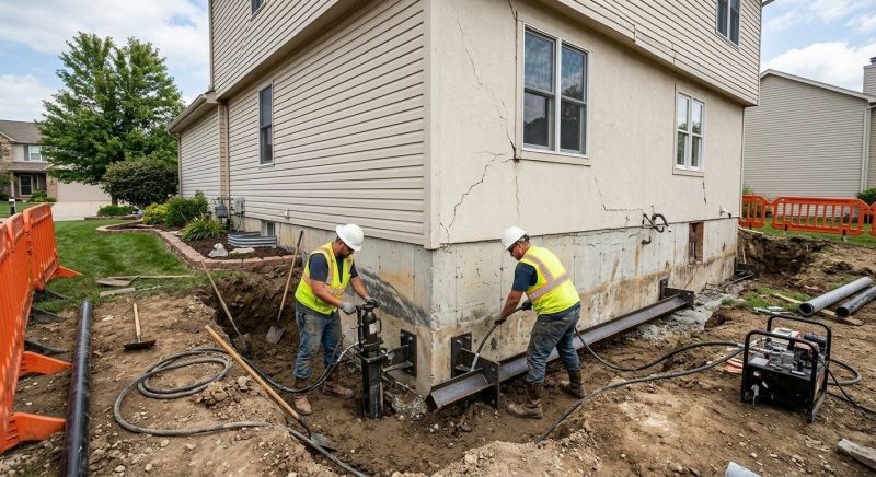 Sinking Foundation Repair in Fayetteville, TN