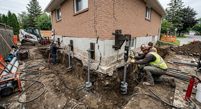 Sinking Foundation Repair in Marshall County, TN